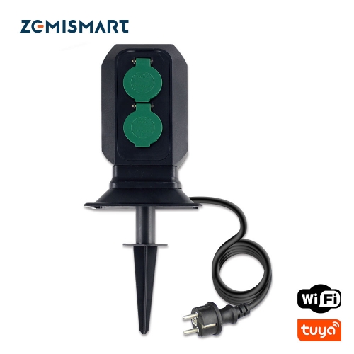 Zemismart Outdoor EU WiFi Smart Power Socket Waterproof Plug and Socket working with Amazon Echo