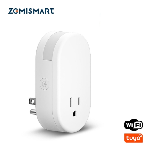 Zemismart Tuya WiFi Smart Electrical Socket with Dimmable Night Light Alexa Google Home Echo Voice Contro Smart Plug for Bedroom