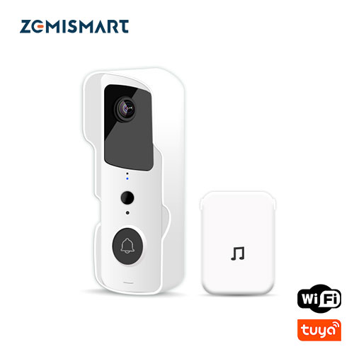 Zemismart Tuya WiFi Smart Waterproof Video Doorbell 1080P PIR Security Camera Real Time Monitor Alexa Google Home Voice Control