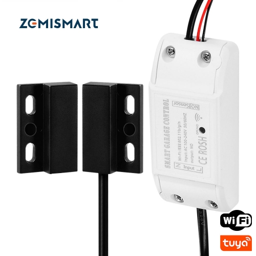 Zemismart Wifi Garage Door Controller for Car Garage Door Opener APP Remote Control Timing Voice Control Alexa Google