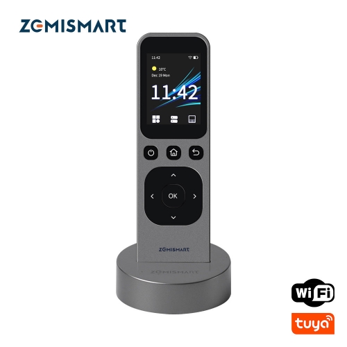 Zemismart Tuya WiFi Zigbee BLE IR Central Remote Control with HD Touch Screen Wireless Charging Base Control Tuya Smart Devices