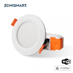 Zemismart WiFi Matter CCT Recessed Ceiling Light 2.5 3.5 4 Inch Round Downlight CW Dimmable Alexa HomeKit Google Home SmartThings Control