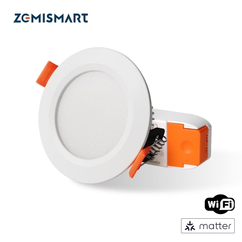 Zemismart WiFi Matter CCT Recessed Ceiling Light 2.5 3.5 4 Inch Round Downlight CW Dimmable Alexa HomeKit Google Home SmartThings Control