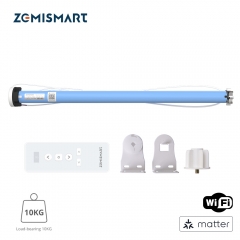 Zemismart Matter over WiFi 2N Roller Shade Blinds Motor Electric Curtain Motor for 37 38mm Tube Compatiable with HomeKit Alexa Google Assistant SmartT