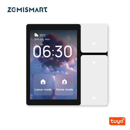 Zemismart Tuya Wifi Ble Mini 3.5inch Smart Controll Center Panel Button and Touch Control Mesh Function