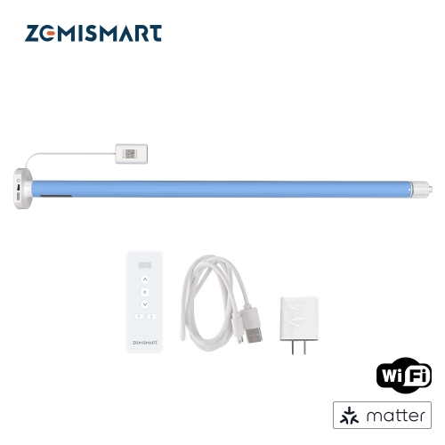 Zemismart Matter over Wifi Plug-In Roller Blind Motor Compaticable with 17mm/25mm/28mm Tubes HomeKit Google Home App Siri Control