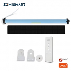 Zemismart Tuya Zigbee 3.0 Rechargeable Roller Shade Motor Solar Panel Optional For 37 38mm Tube Smart Life APP Control Works with Google Assistan ALex