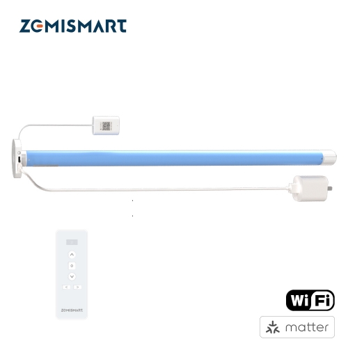 Zemismart Matter over Wifi Plug-In Roller Blind Motor compatible with 17mm/25mm/28mm Tubes HomeKit Google Home App Siri Control