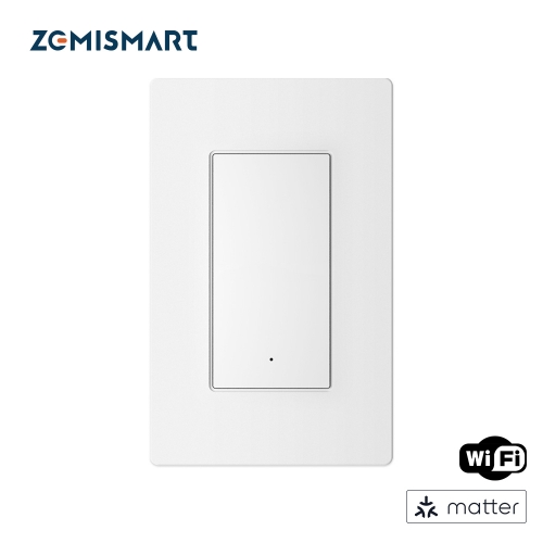 Zemismart Wifi Matter US Standard 3-Way Switch with Frame HomeKit Google Home SmartThings Home Assistant Voice Control