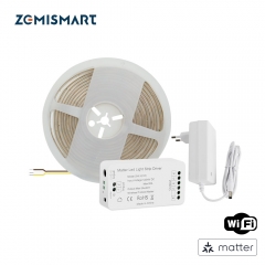 Zemismart Matter Over WiFi CW  Led Strip Light Controller with COB Light Strip 24V Support Smartthings Alexa Google Home App Control