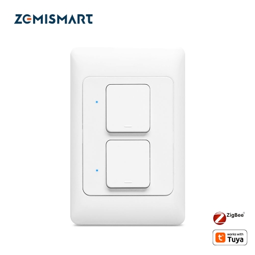 Zemismart Zigbee Switch Neutral Optional works with Tuya Alexa Google Home APP Control Hub Zemismart Zigbee 3.0 Push Button Switch