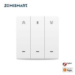 Zemismart Zigbee Smart Curtain Switch for Roller Shade Motor work with Tuya Wall Push Button Switch Alexa Echo Google Home Timer Control