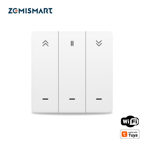 Zemismart WiFi Curtain Switch Wall Switch Work with Tuya Alexa Google Home Smart Life Timer Control