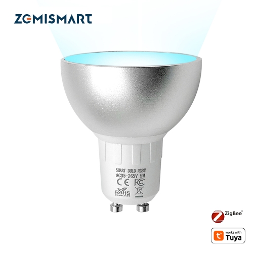 Zemismart Gu10 Zigbee Bulb Alexa Google Home Assistant Tuya Smart Life APP Remote Control RGCWB