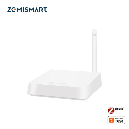 Zemismart Zigbee Hub with Antenna Smart Home Bridge Wired hub Network Cable works with Tuya Smart Life App Control Zigbee Devices