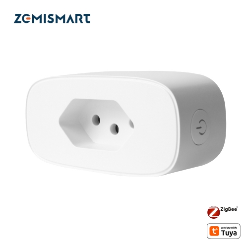 Zemismart Brazil Smart Zigbee Socket BR Plug Wireless Outlet Timing Plug 16A Energy Monitor works with Tuya Alexa Google Home Smart Home Control