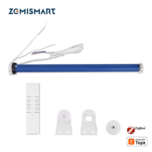 Zemismart Zigbee 2N Smart Roller Shade Blinds Motor for 38mm Tube works with Tuya Smart Life App Alexa Google Assistant Voice Control