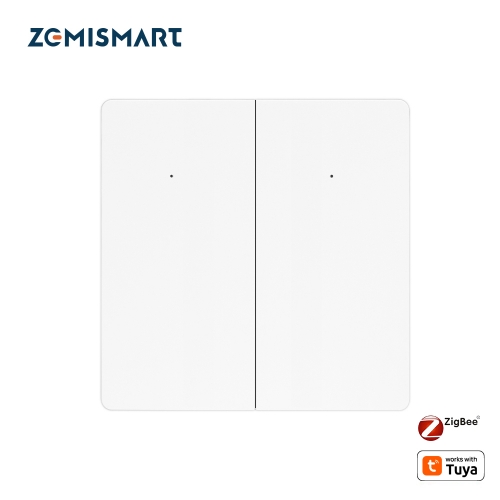 Zemismart Zigbee Light Switch No Neutral works with Tuya Alexa Google Home Smart Life APP Control Smart Wall Push Button Switch 1/2/3 Gang