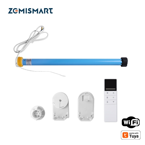 Zemismart Wifi  Smart Motorized Electric Roller Blind Shade for 36-38mm Tube Roller Blind Motor works with Tuya