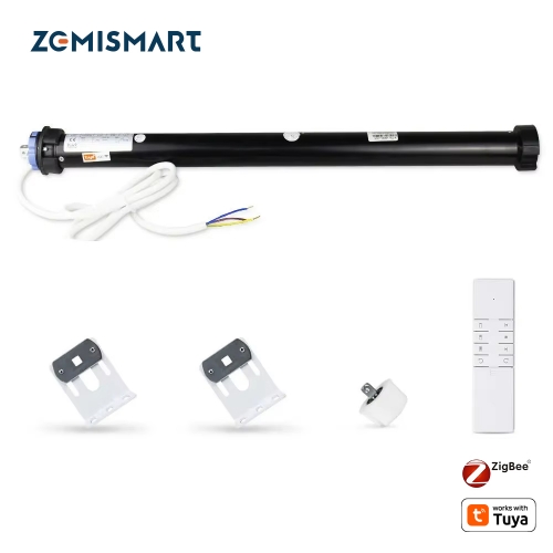 Zemismart Zigbee Roller Shade Blind Motor for 40mm 50mm Tube works with Tuya Alexa Google Home Voice Control Smart Life Remote Control