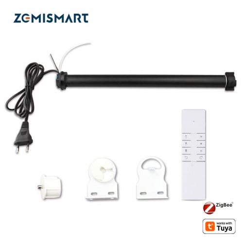 Zemismart Zigbee Roller Shade Motor For 38mm tube works with Tuya SmarThings Alexa Echo Google Home Control Electric Engine Shutter Rod