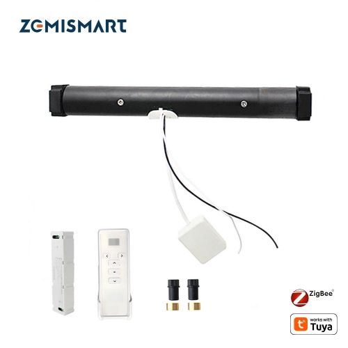 Zemismart Zigbee Electric Blind Motor Work with Smarthings Tuya Zigbee hub For Aluminum blinds Roman Honeycomb curtain