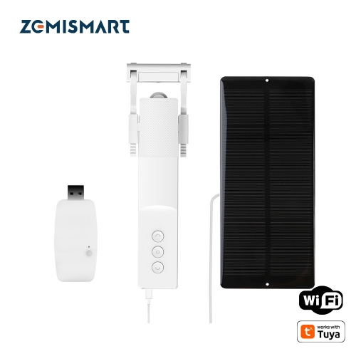 Zemismart WiFi Smart Curtain Driver Robot For Roman Rod I Type Curtains Track works with Tuya Smart Life Alexa Google Home Voice Control