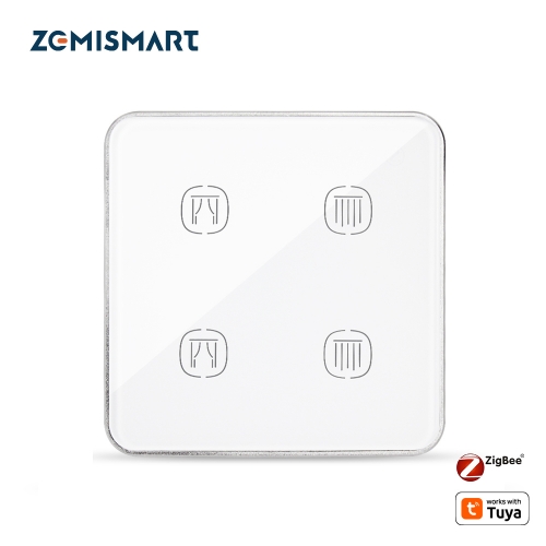 Zigbee  2 Channels Smart Curtain Switch Neutral Required works with Tuya Alexa Google Home Smartlife Control Intelligent Curtain Controller