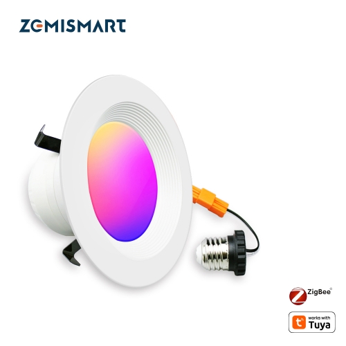 Zemismart Smart LED Ceiling Light Tuya Zigbee  Downlight RGBCW 4 Inch US Type Alexa Echo Google Home Tuya Control