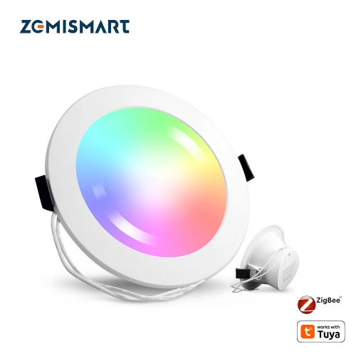 Zemismart 3.5/4/6 inch Zigbee RGBW Led Downlight 10w 15w Voice Control by Alexa Echo Dot Spot Show Google Home Assistant Home Automation