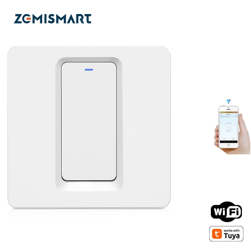 Zemismart EU WiFi Wall Push Light Switch Alexa Google Home TUYA APP Control One Gang Two Three Gangs Physical Switches