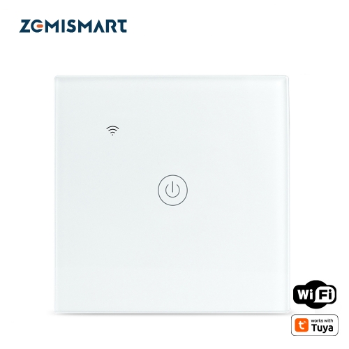 Zemismart WiFi Light Switch One Gang No Neutral Wire Required 220v to 240v works with Tuya Alexa Google Home Control