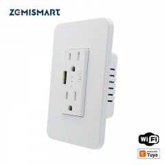 Zemismart US Wall Outlet 15A With USB Port Smart Life WiFi Control works with Tuya Alexa Google Home Voice Control