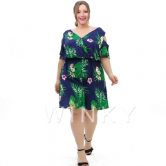 Женская одежда больших размеров Hawaiian Print Ladies Rompers
