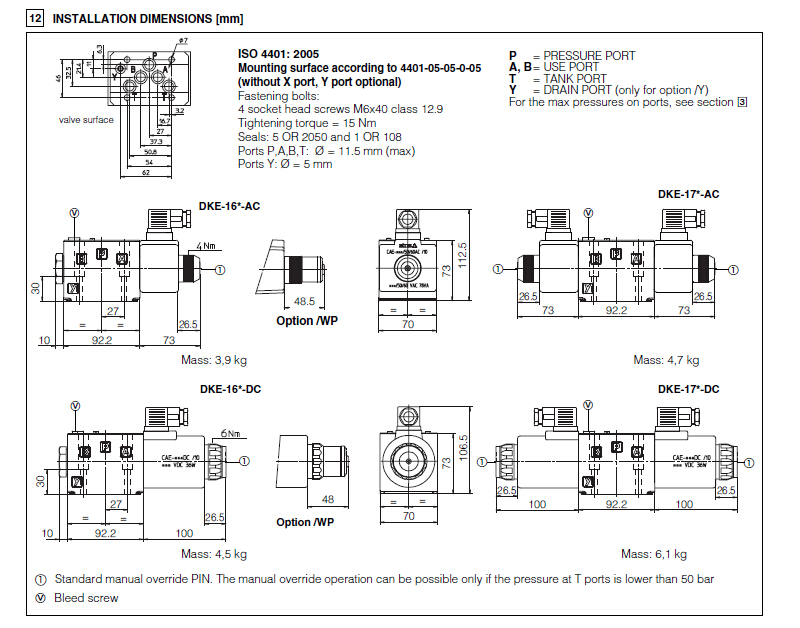 ATOS VALVE DKE1711/9 DC10 24VDC