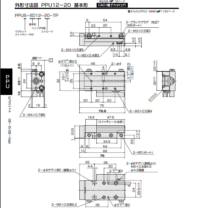 NEW ERA CYLINDER PPUS-SD12-30-TP