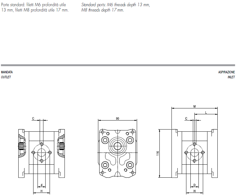 MARZOCCHI GEAR PUMP ALPI2-40