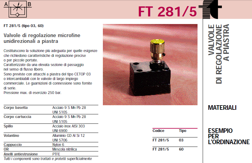 TOGNELLA VALVE FT289/2-60