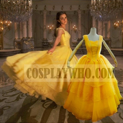 Beauty and the Beast (2017 film) Belle Cosplay Princess Dress