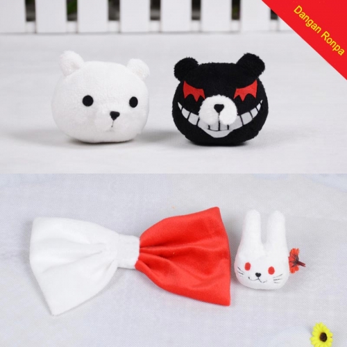 Dangan Ronpa Enoshima Bear and Rabbit Hairpins