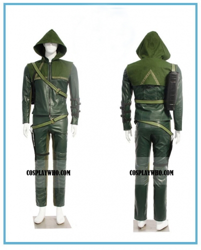 Green Arrow Man Oliver Queen Cosplay Costume