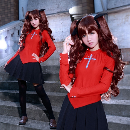 Fate Stay Night Rin Tosaka Cosplay Costume