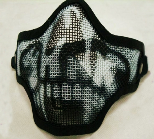 Steel Mesh Half Face Skull Mask