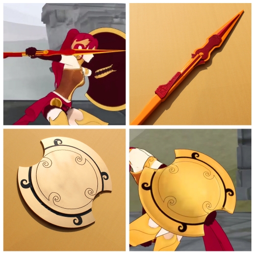 RWBY Pyrrha Nikos Spear and Shield