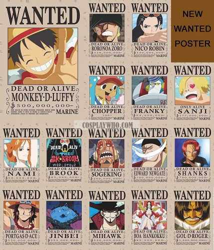 One Piece Wanted Poster 16 PCs
