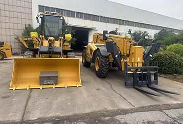 Delivery of Backhoe Loader XCMG WZ30-25 and 1 unit XC6-4517K and 1 unit XC740K Skid Steer Loader