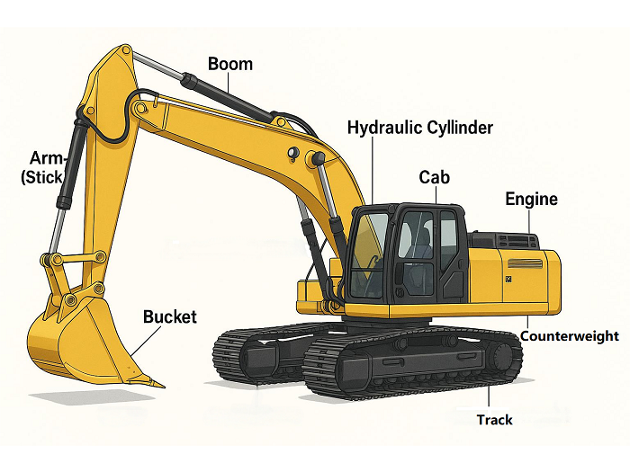 Key Parts of an Excavator