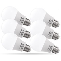 LOHAS LED A19 Light Bulbs, 9 Watt(60-Watt Equivalent) , 5000K Daylight White, Medium Screw Base (E26), 240 Degree Beam Angle LED Home Lighting (6pack）
