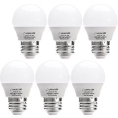 LOHAS LED G14 Light Bulb, 3W Daylight White 5000K LED Bulbs, 25 Watt Equivalent LED Lights for Home, E26 Medium Screw Base (6 Pack)