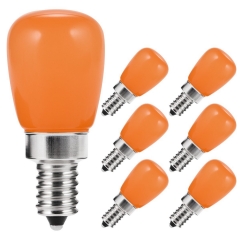 6 Pack LOHAS Orange String Night Light，Candelabra Bulb E12, 20W Equivalent LED Light Bulb, S11 Mini Bulbs for Party Decoration